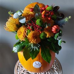 Autumn Floral Pumpkin